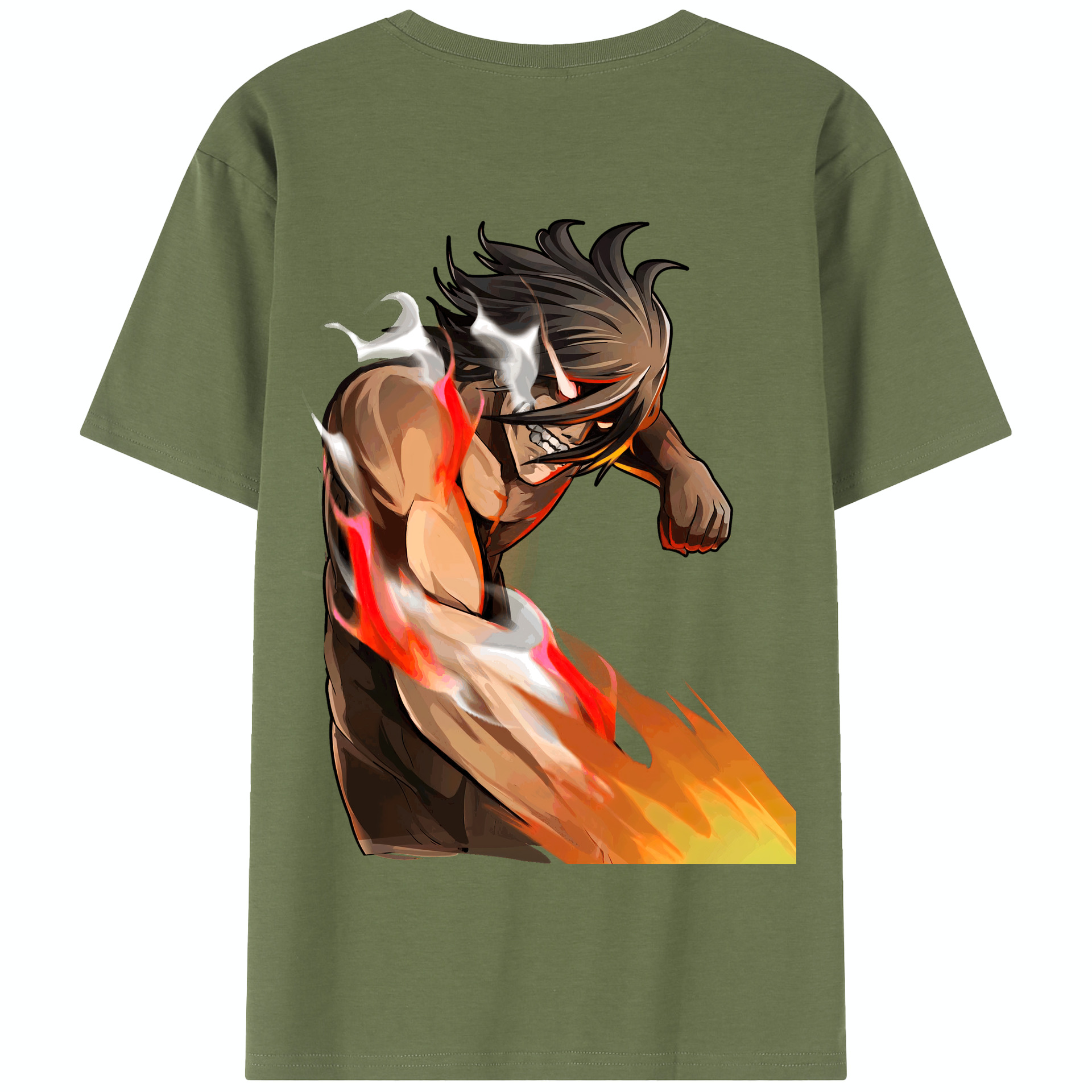 （画像用） 進撃の巨人 Attack on Titan 綿100％半袖Tシャツ（背面プリント）